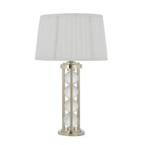 Nephi Clear Glass Crystal Table Lamp In Polished Nickel