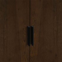 Akron Wooden Wardrobe With 2 Doors In Walnut And Black