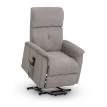 Alcoa Chenille Fabric Electric Rise And Recliner Chair In Taupe