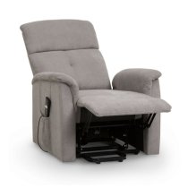 Alcoa Chenille Fabric Electric Rise And Recliner Chair In Taupe