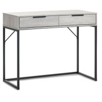 Baara Wooden Dressing Table With 2 Drawers In Grey Oak