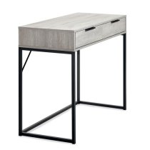 Baara Wooden Dressing Table With 2 Drawers In Grey Oak