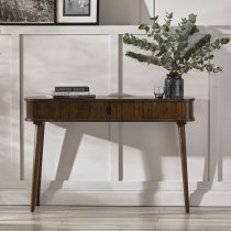 Allen Wooden Console Table With Storage In Dark Oak