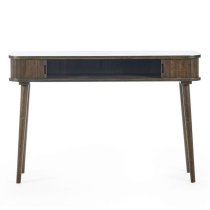 Allen Wooden Console Table With Storage In Dark Oak