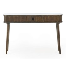 Allen Wooden Console Table With Storage In Dark Oak