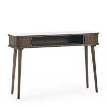 Allen Wooden Console Table With Storage In Dark Oak