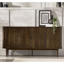 Allen Wooden Sideboard With 2 Sliding Doors 2 Drawers In Dark Oak