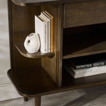 Allen Wooden Sideboard With 2 Sliding Doors 2 Drawers In Dark Oak