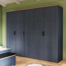 Bogota Wooden Wardrobe With 5 Doors In White And Oak