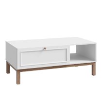 Waldorf Wooden Coffee Table With 1 Drawer In Light Grey And Oak