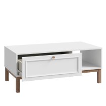 Waldorf Wooden Coffee Table With 1 Drawer In Light Grey And Oak