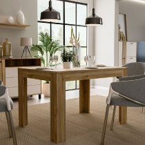 Greeley Wooden Extending Dining Table In Oak