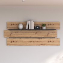 Kanata Wooden Rectangular Wall Shelf In Artisan Oak