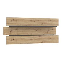 Kanata Wooden Rectangular Wall Shelf In Artisan Oak