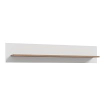 Waldorf Wooden Wall Shelf In Light Grey And Oak