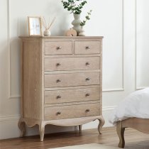 Caitlyn Wooden Chest Of 5 Drawers In Limed Oak