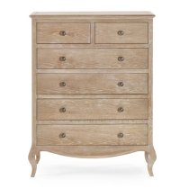 Caitlyn Wooden Chest Of 5 Drawers In Limed Oak