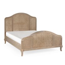 Flint Rattan Wooden Double Bed In Light Oak