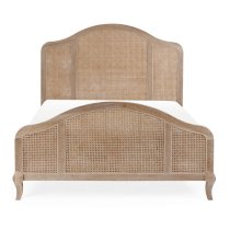 Flint Rattan Wooden Double Bed In Light Oak