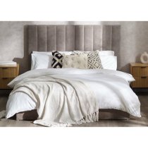 Edison Chenille Fabric King Size Bed In Sahara