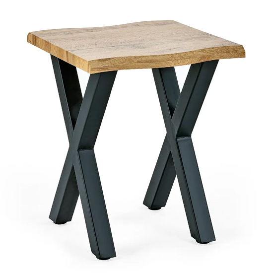 Halifax Wooden Lamp Table Square In Oak