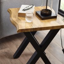 Halifax Wooden Lamp Table Square In Oak