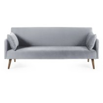 Alton Fabric Sofa Bed In Grey With Wooden Legs