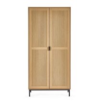 Sarnia Wooden Wardrobe With 2 Doors In Natural