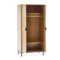 Sarnia Wooden Wardrobe With 2 Doors In Natural