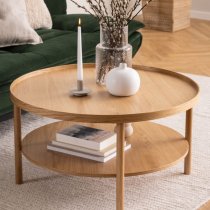 Budapest Wooden Coffee Table Round In Oak