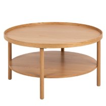 Budapest Wooden Coffee Table Round In Oak