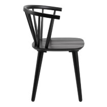 Ithaca Black Wooden Dining Chairs In Pair