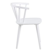 Ithaca White Wooden Dining Chairs In Pair