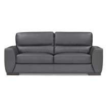 Natick Leather 3+1+1 Seater Sofa In Anthracite