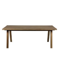 Agnano Wooden Dining Table Rectangular In Smoked Oak