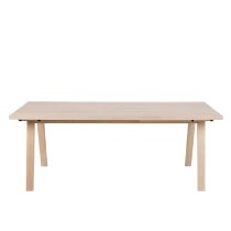 Agnano Wooden Dining Table Rectangular In White Oak