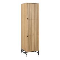 Abilene Wooden Wardrobe With 2 Doors In Oak And Black