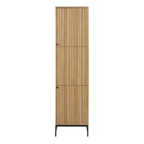 Abilene Wooden Wardrobe With 2 Doors In Oak And Black