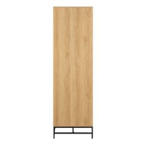 Abilene Wooden Wardrobe With 4 Doors In Oak And Black