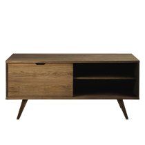 Agnano Wooden Sideboard 1 Sliding Door 4 Drawers In Smoked Oak