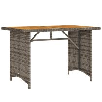 Ponce Rattan Wooden Outdoor 3 Seater Dining Set In Dark Grey