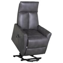 Liberty Electric Faux Leather Lift And Tilt Reclining Chair In Grey