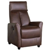 Liberty Electric Faux Leather Reclining Chair In Tan