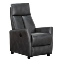 Liberty Electric Faux Leather Reclining Chair In Grey