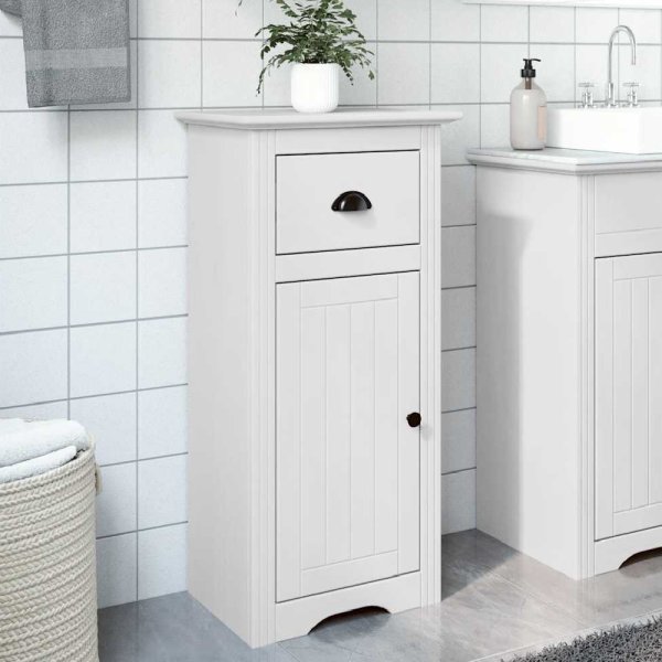 Potsdam Wooden Bathroom Cabinet With 1 Door 1 Drawer In White