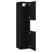 Preston Wooden 60cm Bathroom Furniture Set In Black