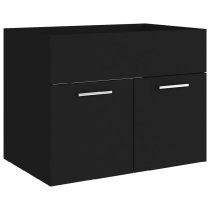 Preston Wooden 60cm Bathroom Furniture Set In Black