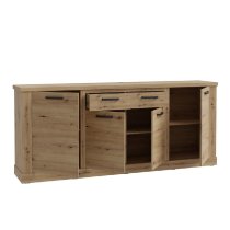 Caneadea Wooden Sideboard With 4 Doors 2 Drawers In Artisan Oak