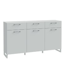 Sarnia Wooden Sideboard With 3 Doors 3 Drawers In Light Grey