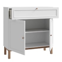 Waldorf Wooden Sideboard With 2 Doors 1 Drawer In Light Grey Oak